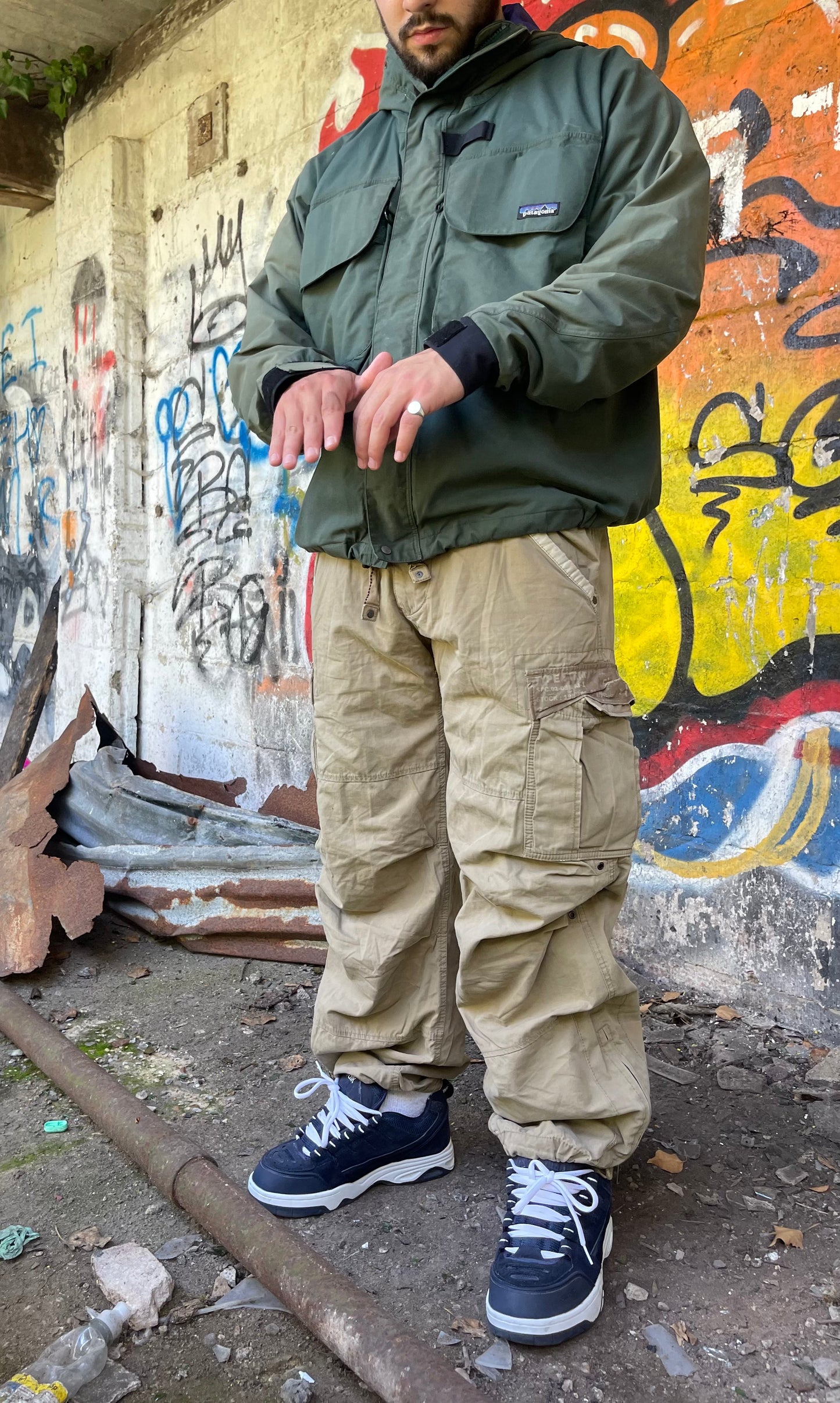 2006 Schott Military Parachute Pants | Default Title, Khaki