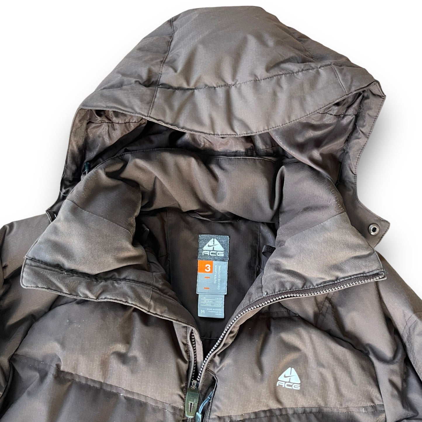 Nike ACG Brown Down Filled Puffer Jacket (L) | Default Title, Brown