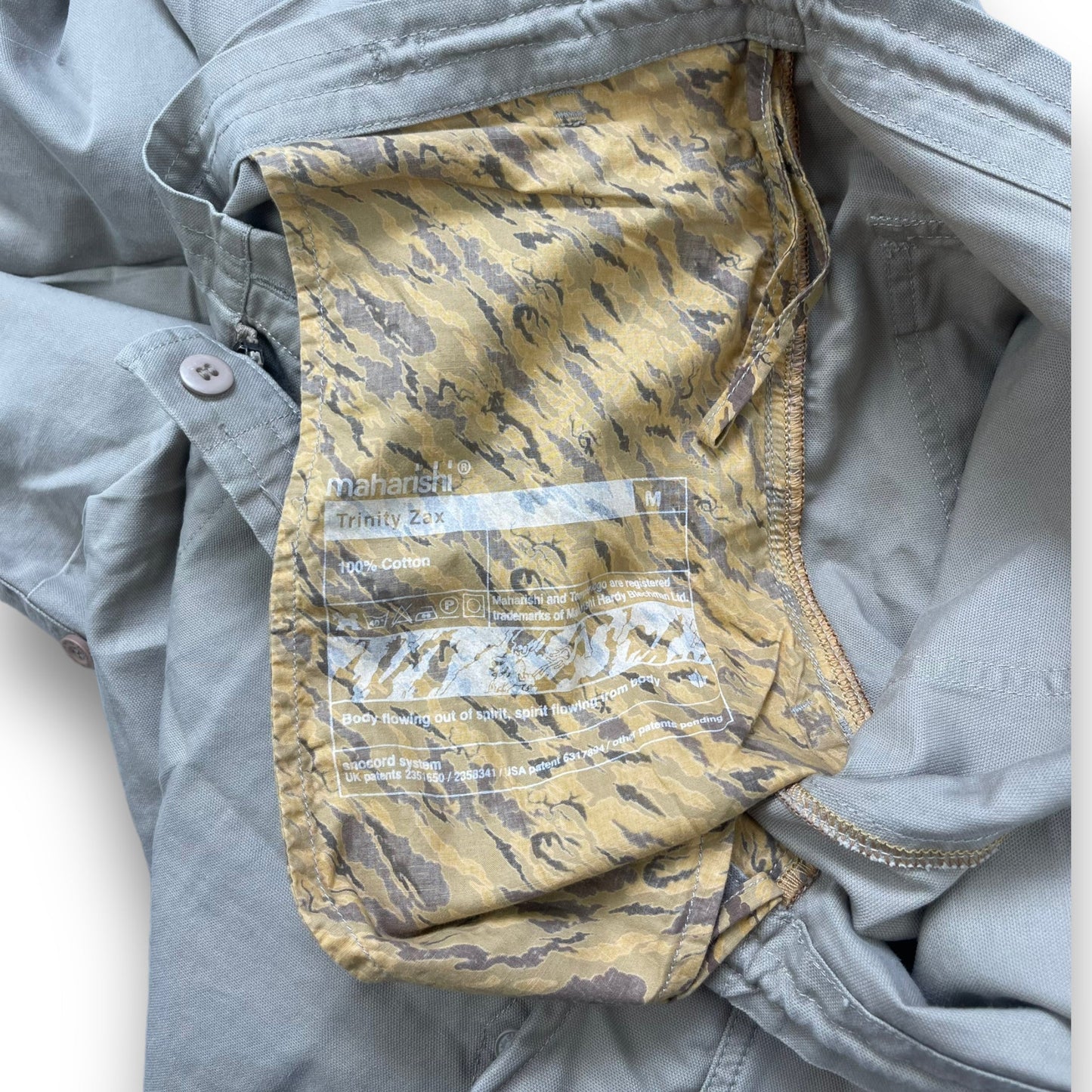 Maharishi Embroidered Dragon Snopants Cream/Sky Blue (M/L) | Default Title, Multicoloured