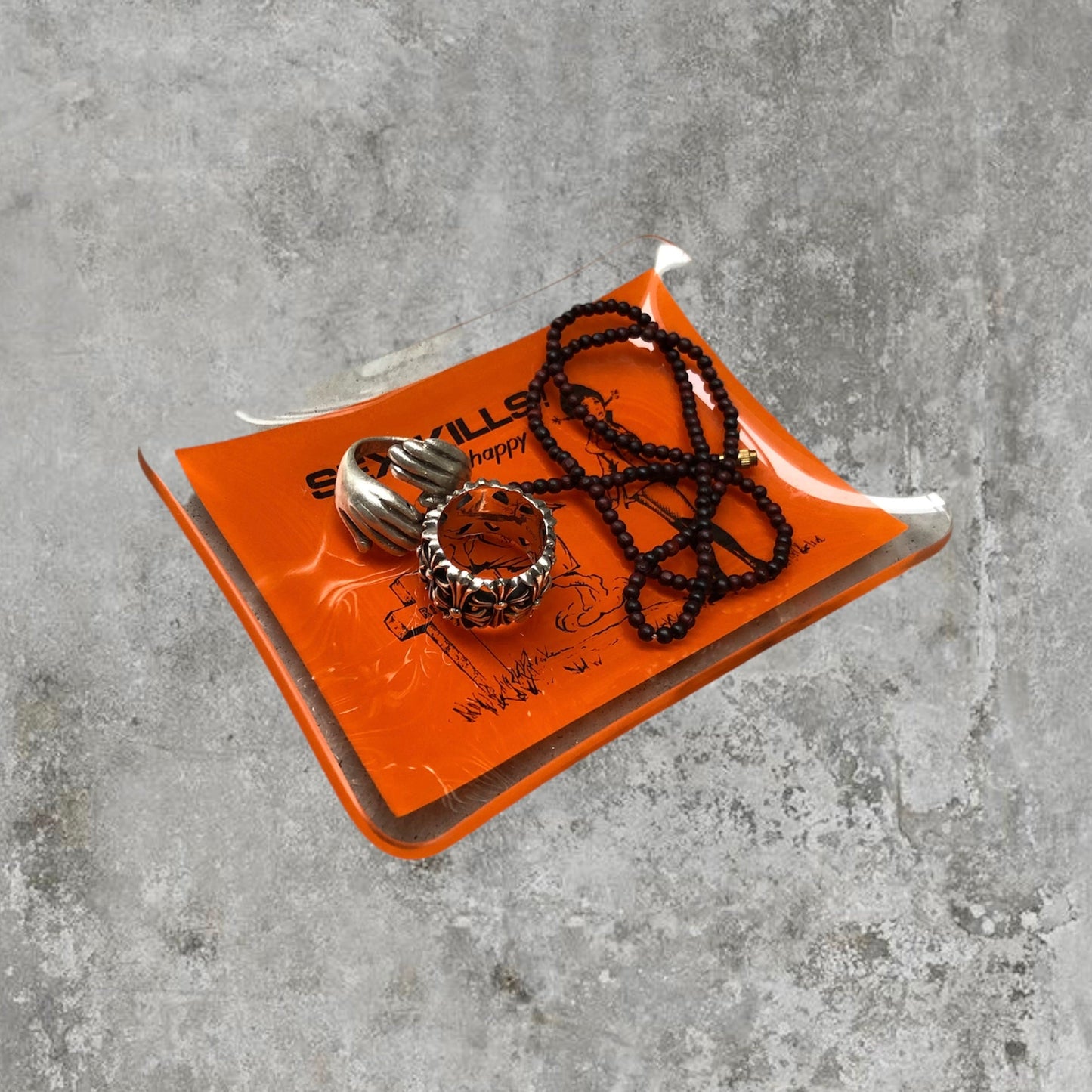 1970's 'SEX KILLS' Ashtray | O/S, Orange
