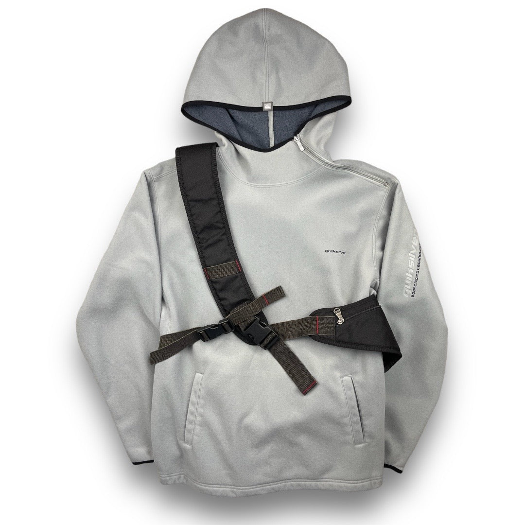 Quiksilver Shoulder Zip Fleece Hoodie Grey (XL) | Default Title, Multicoloured