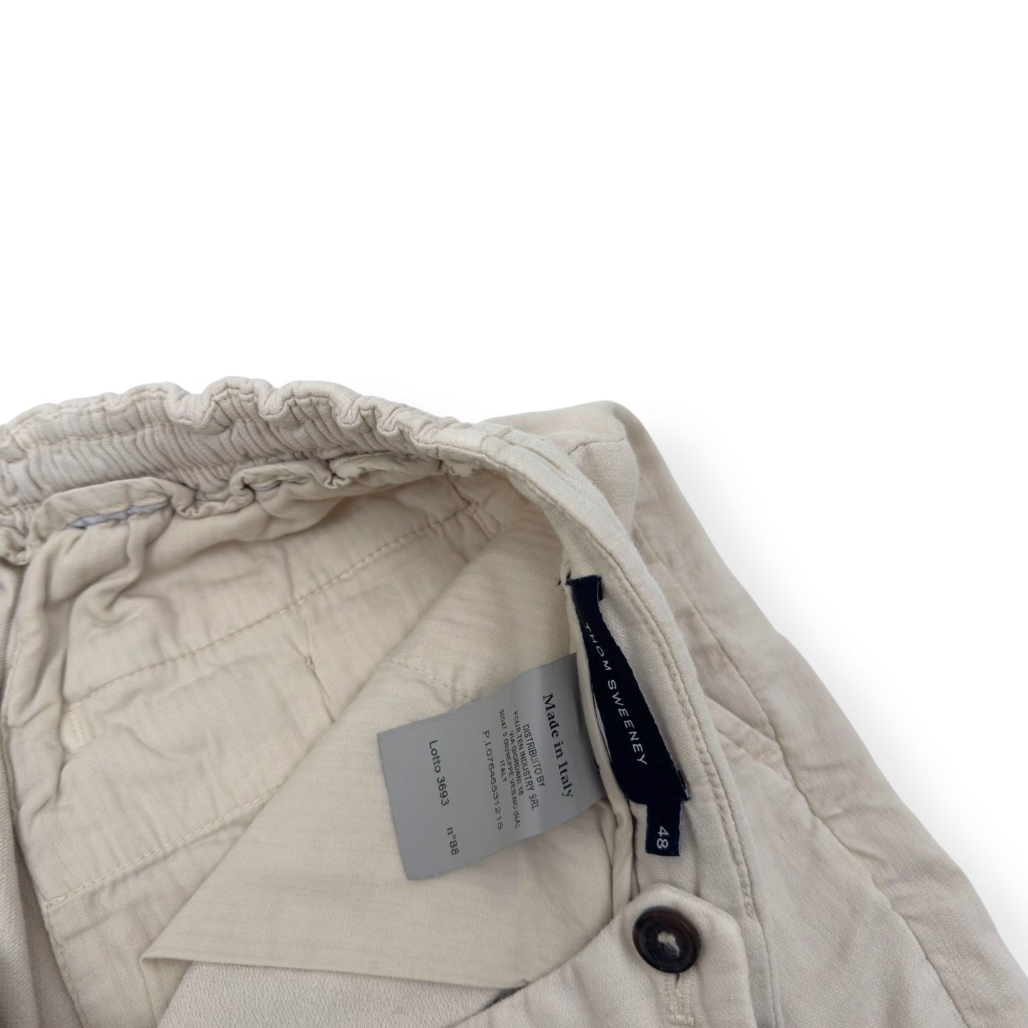 THOM SWEENEY LINEN BLEND SHORTS CREAM 48 / S | Small, Cream