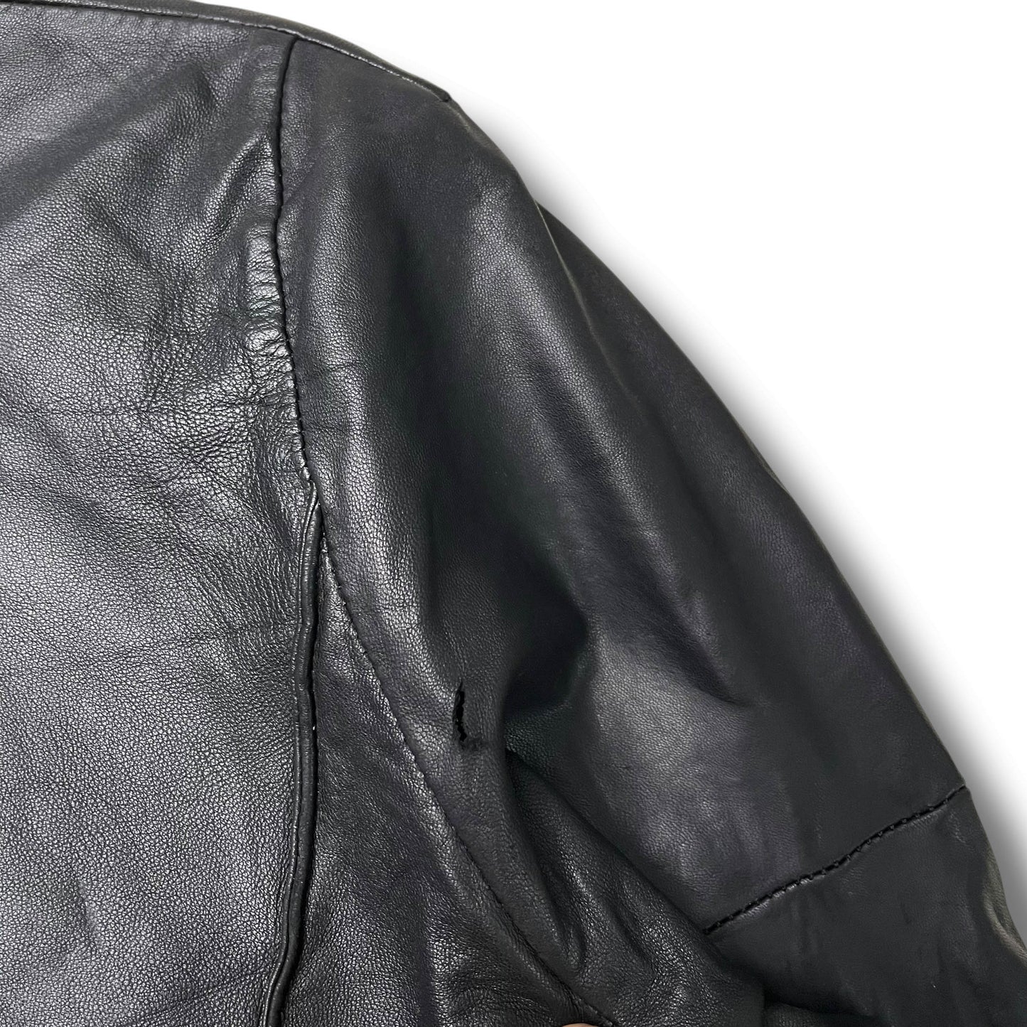 Vintage Prada Sport Moto Leather Jacket (L)