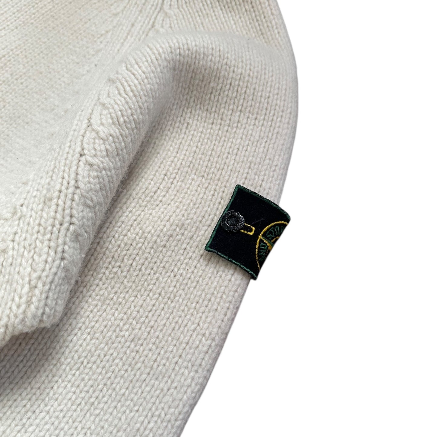 Stone Island Cream Wool High Neck Jumper