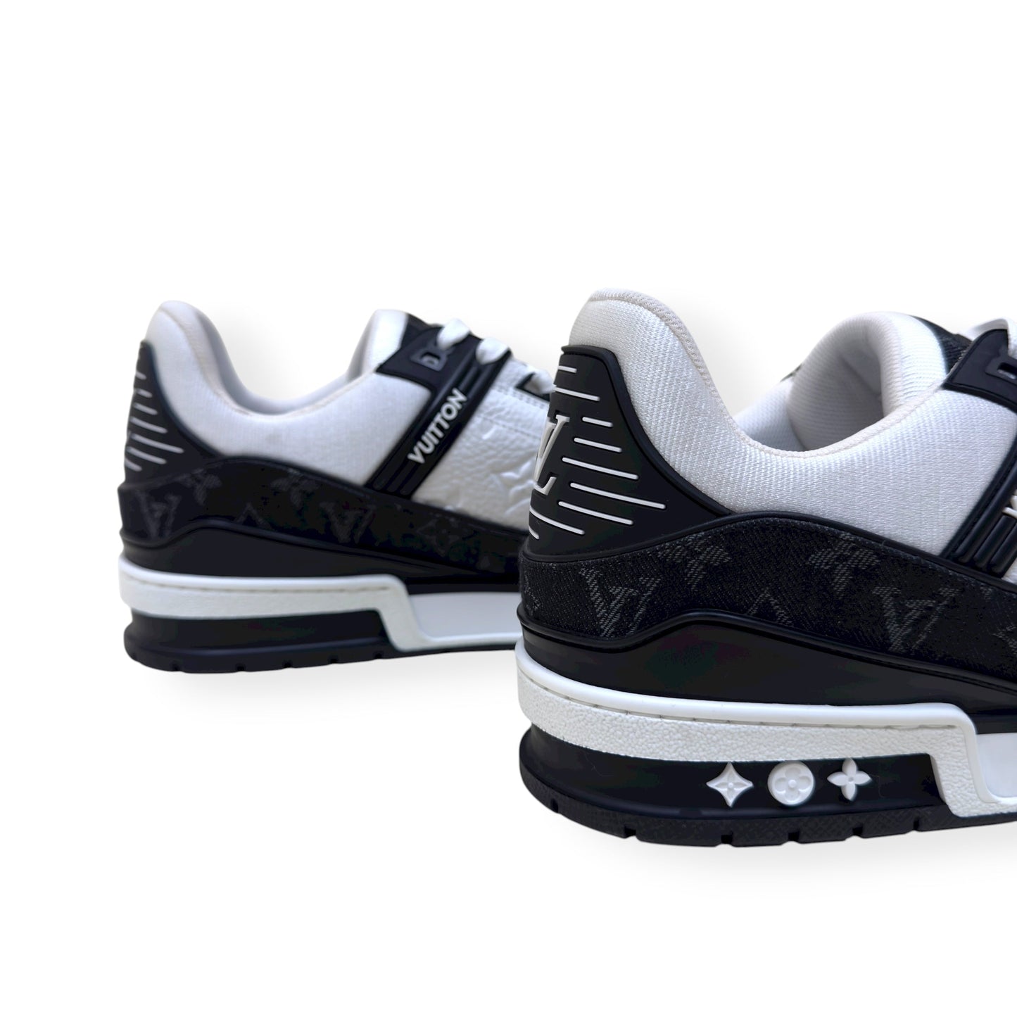 LOUIS VUITTON DENIM LV TRAINER LUXURY BLACK UK11 | UK 11, Black