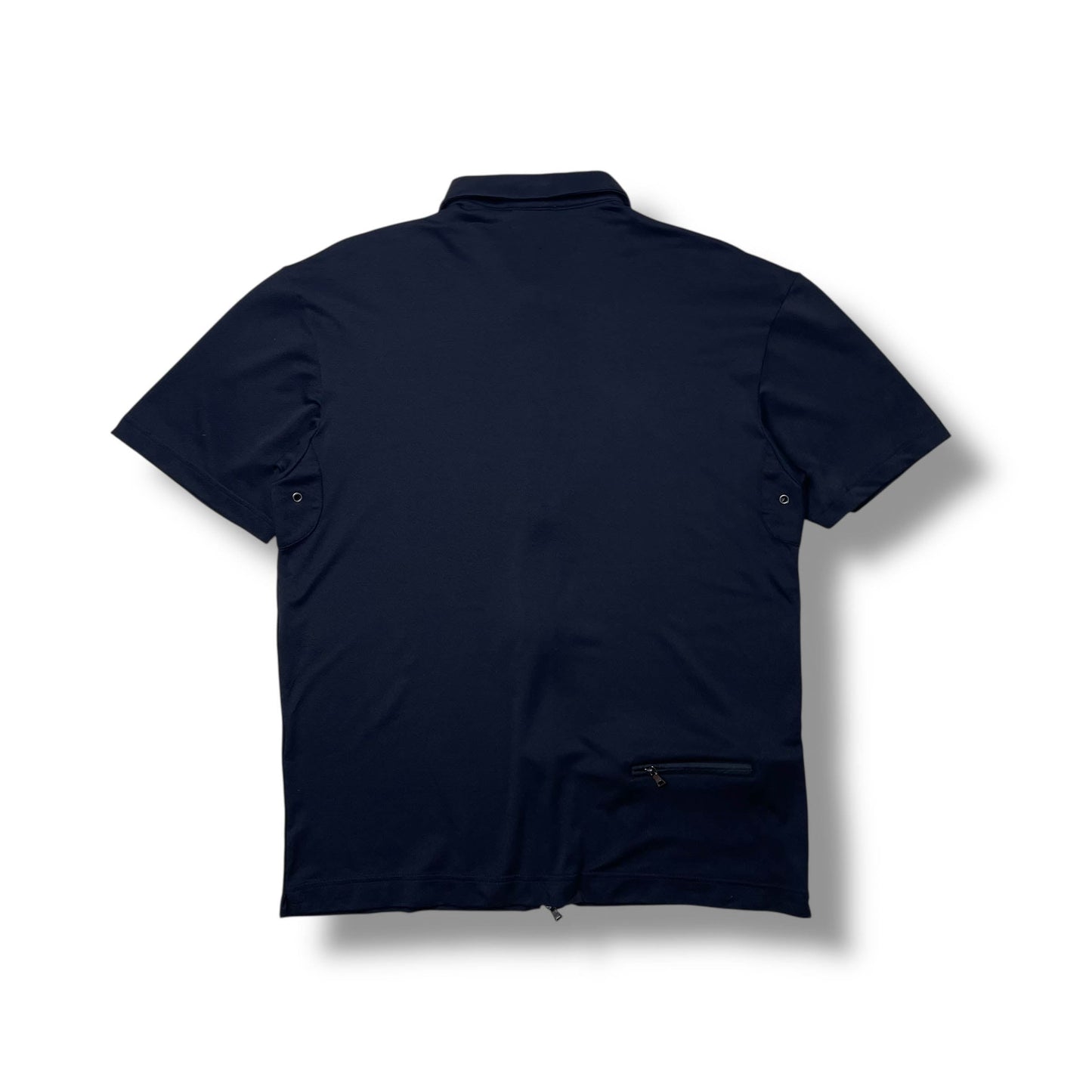 Vintage Prada Sport Full Zip Technical Short Sleeve Polo Shirt (XXL)