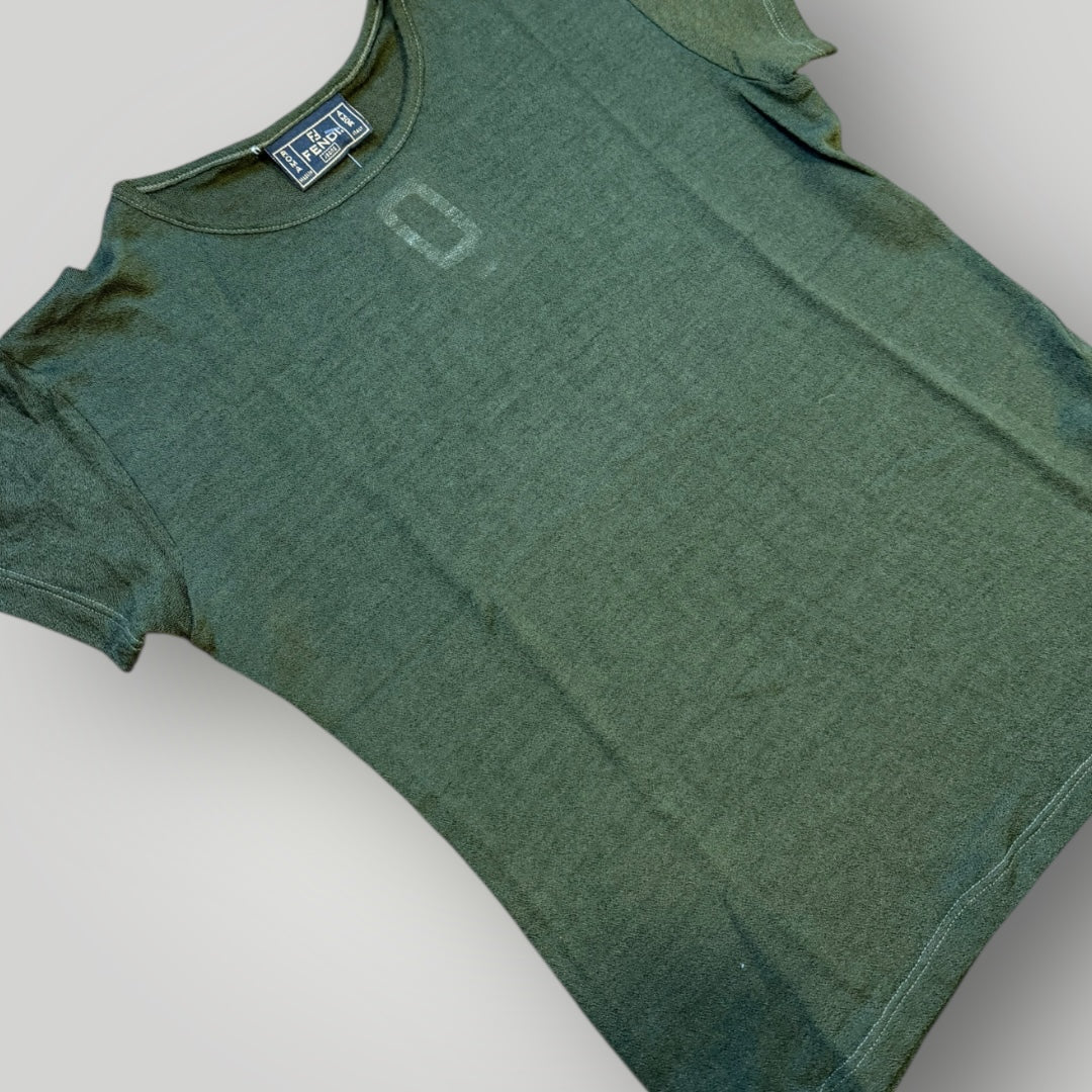 Fendi Jeans 2000's Lana Wool Mesh Top S