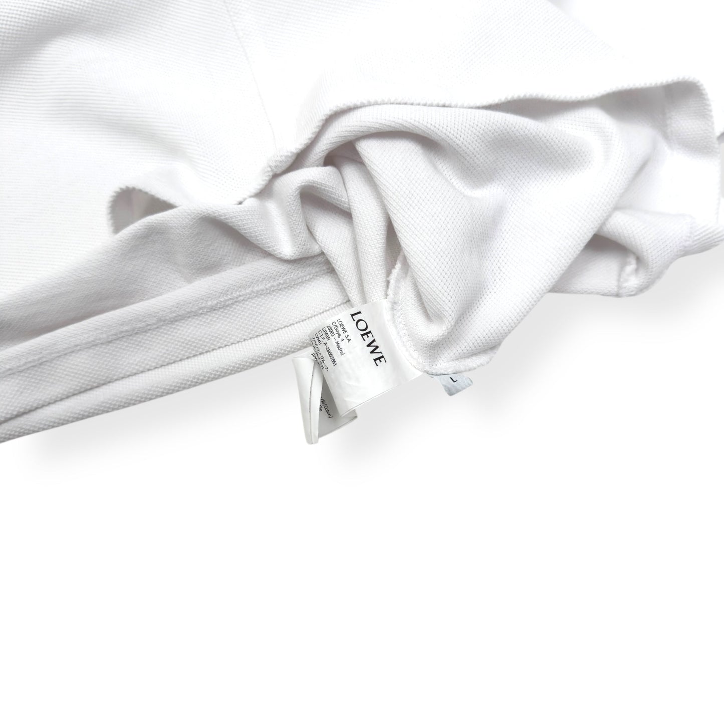 LOEWE LOGO-EMBROIDERED COTTON POLO SHIRT WHITE L | Large, Red