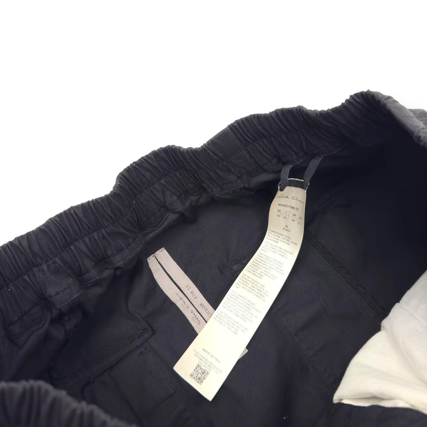 RICK OWENS F/W23 LUXOR DROP CROTCH DRAWSTRING TROUSERS BLACK 50 / L | Large, Black