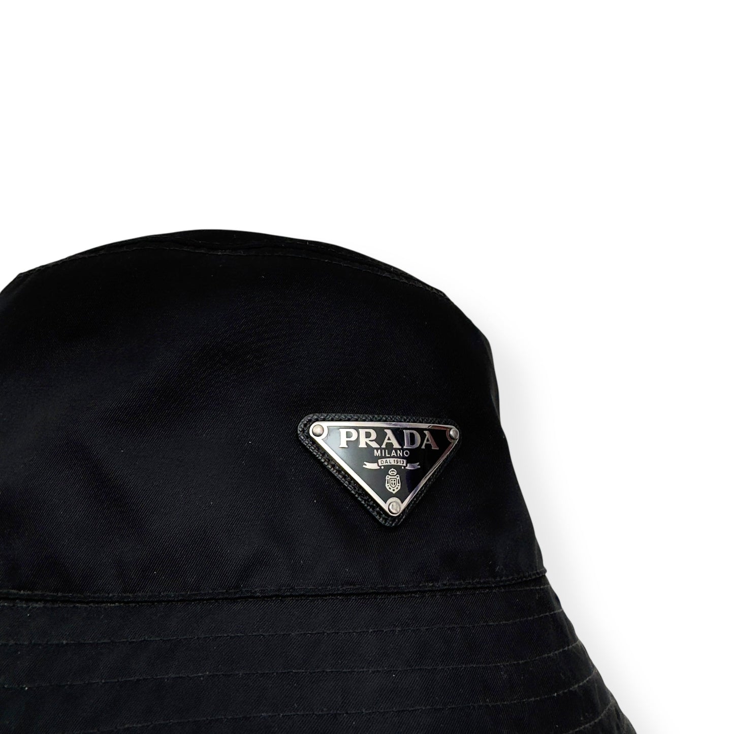 PRADA RE-NYLON BUCKET HAT BLACK M | O/S, Black