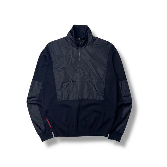 Vintage Prada Sport Nylon Panelled Knit (XL)