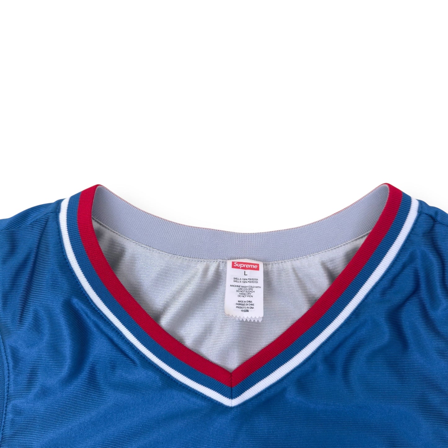 SUPREME REVERSIBLE BASKETBALL JERSEY BLUE / RED / WHITE L | Large, Multicoloured