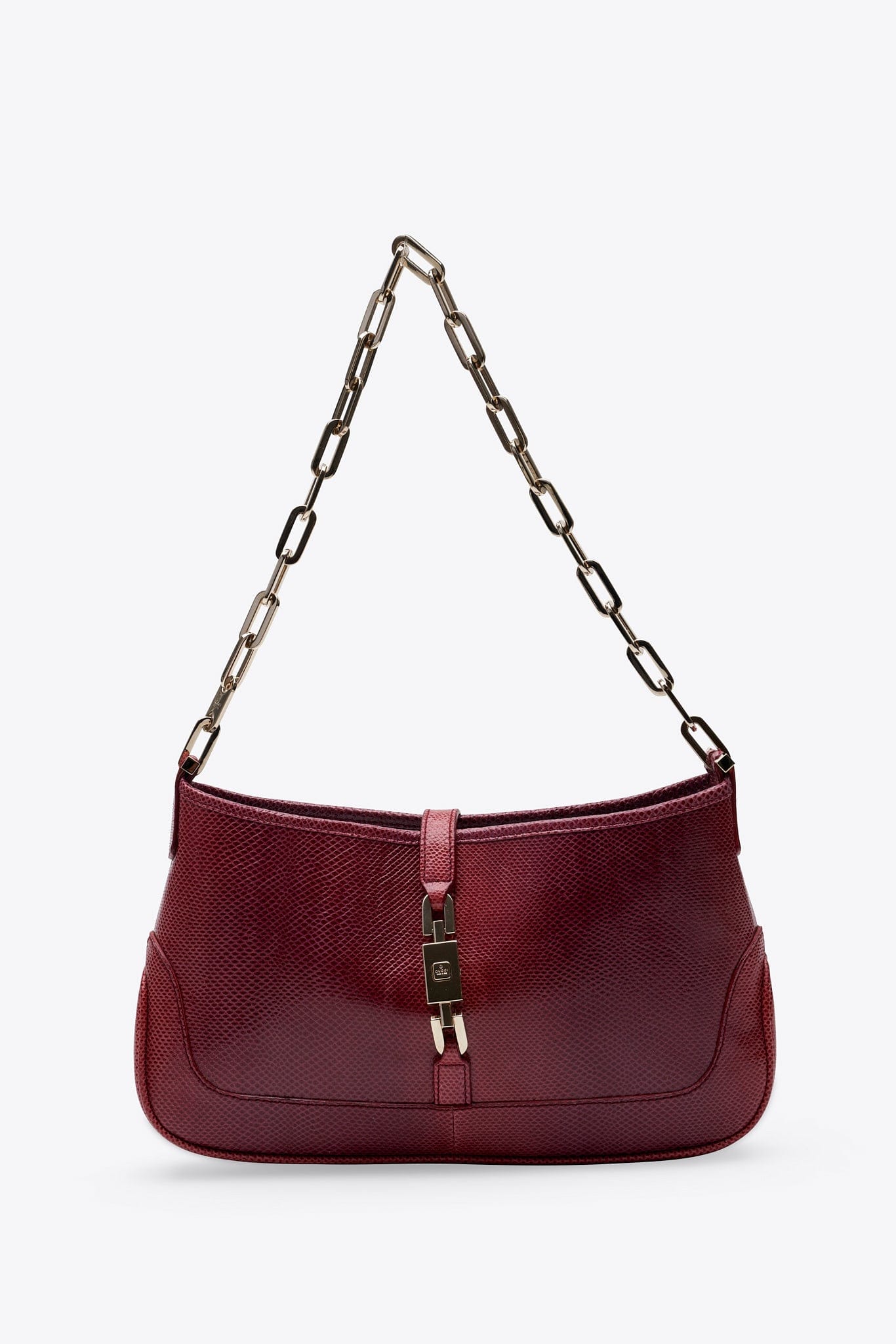 Vintage Gucci Red Snake Chain Jackie Shoulder Bag - Tom Ford Era 