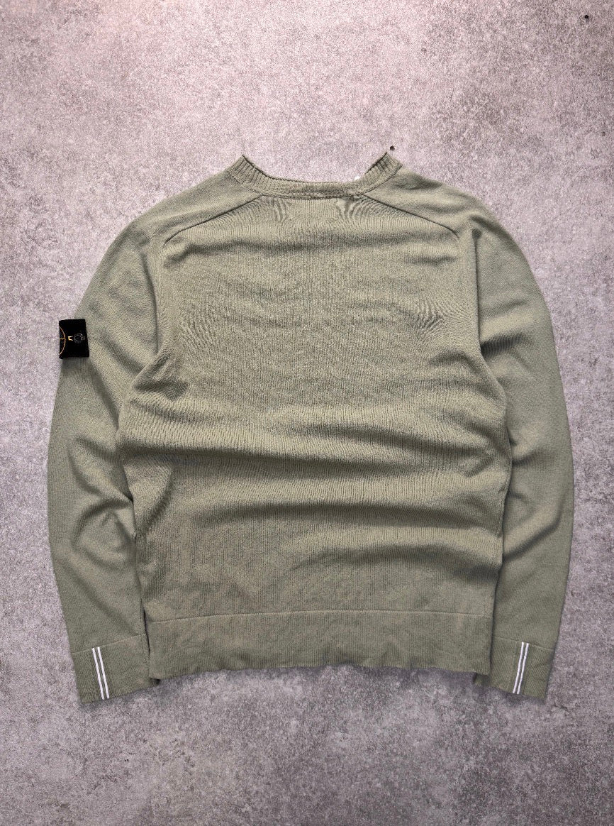 S/S 2019 Stone Island Green Cotton Sweater