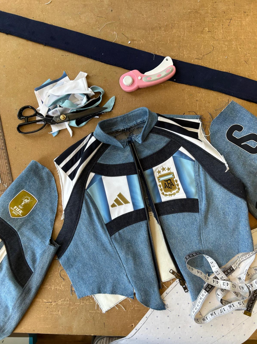 Custom Listing - VT Rework : Custom Order Football Jacket | O/S, Blue