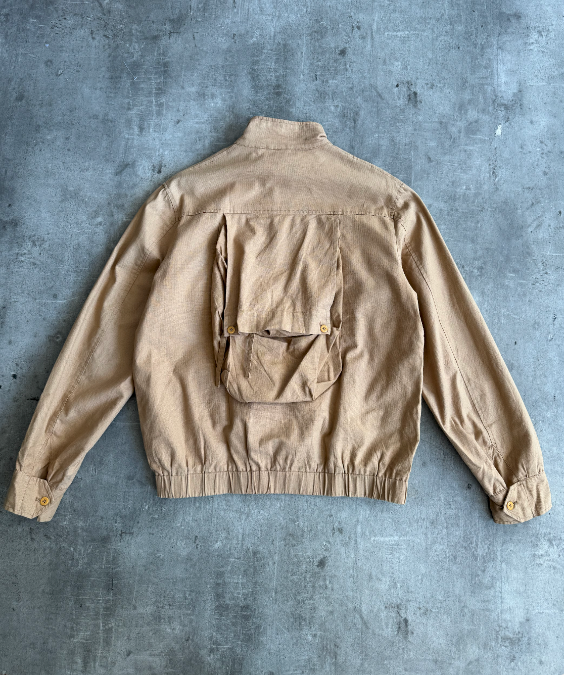 A.Blue NY Beige Multipocket Cargo Jacket | Large, Multicoloured