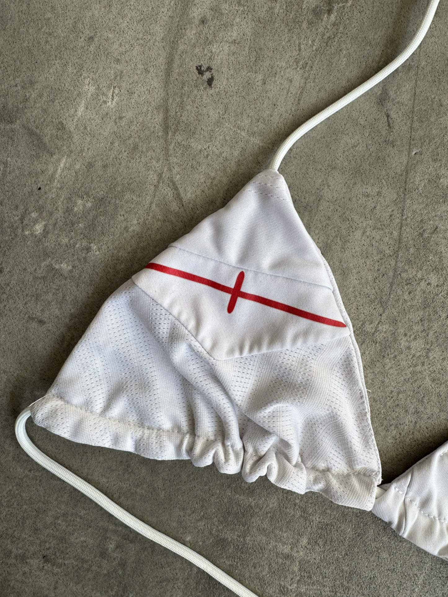 VT Rework: England Tie Bra Top | O/S, White