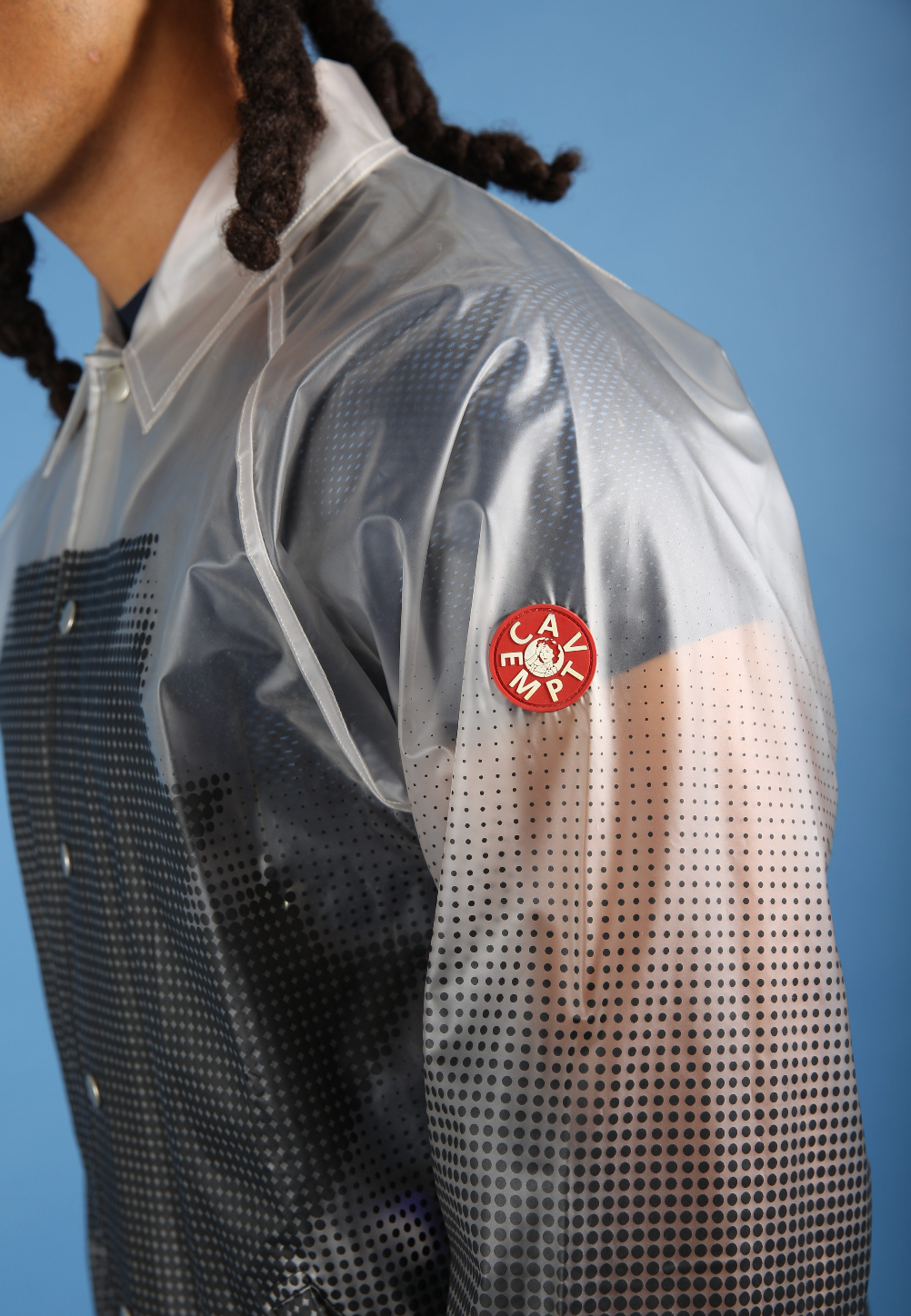 S/S 2014 Cav Empt. Waterproof Transparent PVC Coach Jacket | Large, Transparent