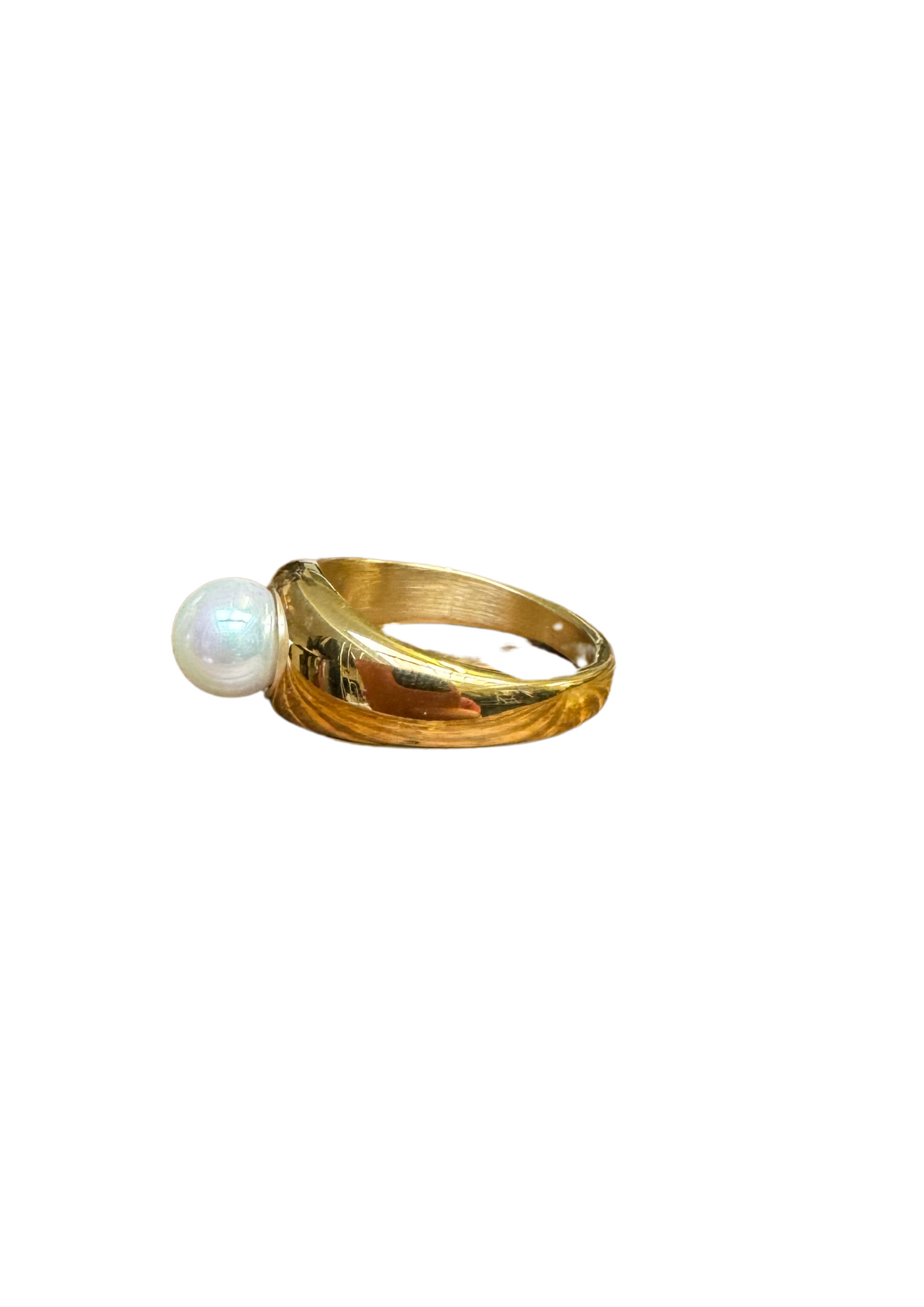 Singular Pearl Ring | O/S, Gold