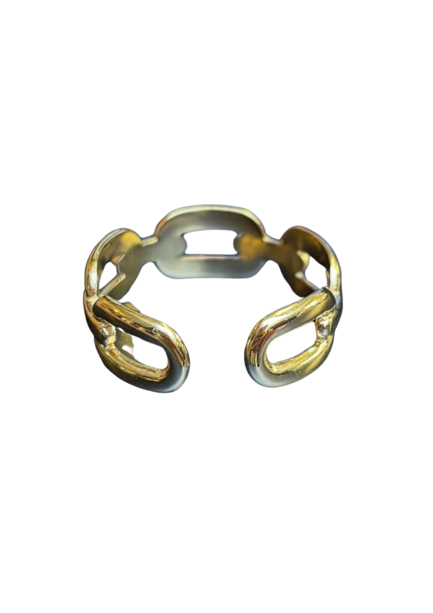 Gold Chain Adjustable Ring | O/S, Gold