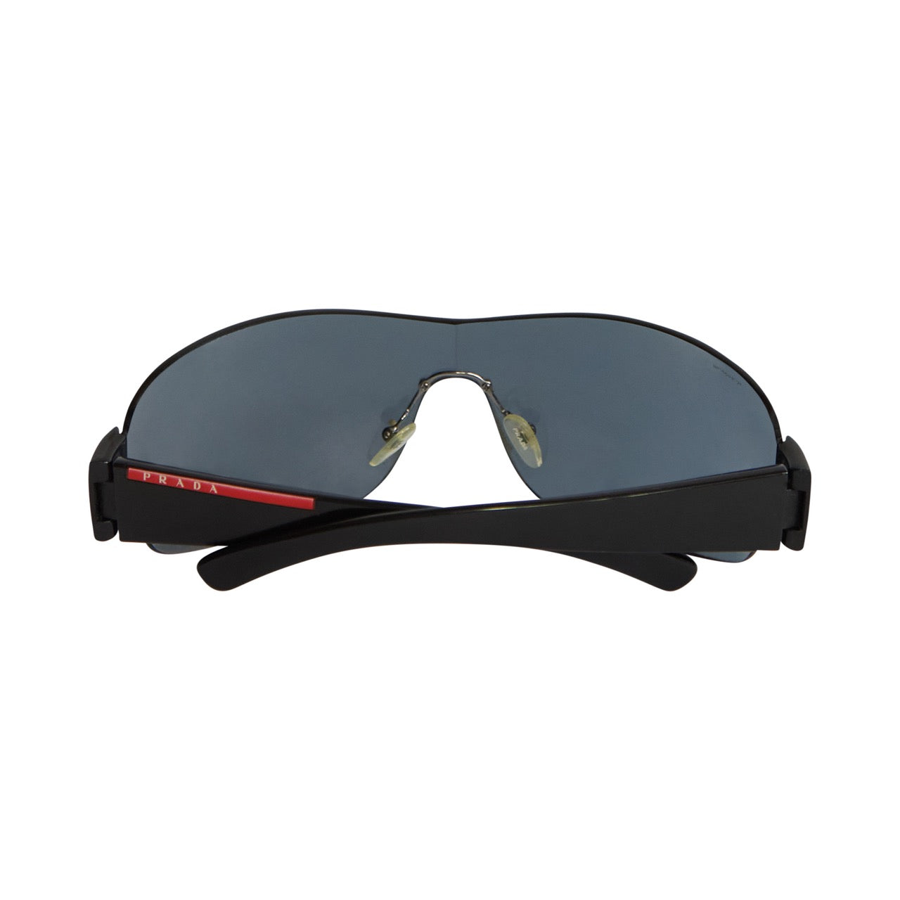 Prada Sport Tab Logo Black Visor Sunglasses