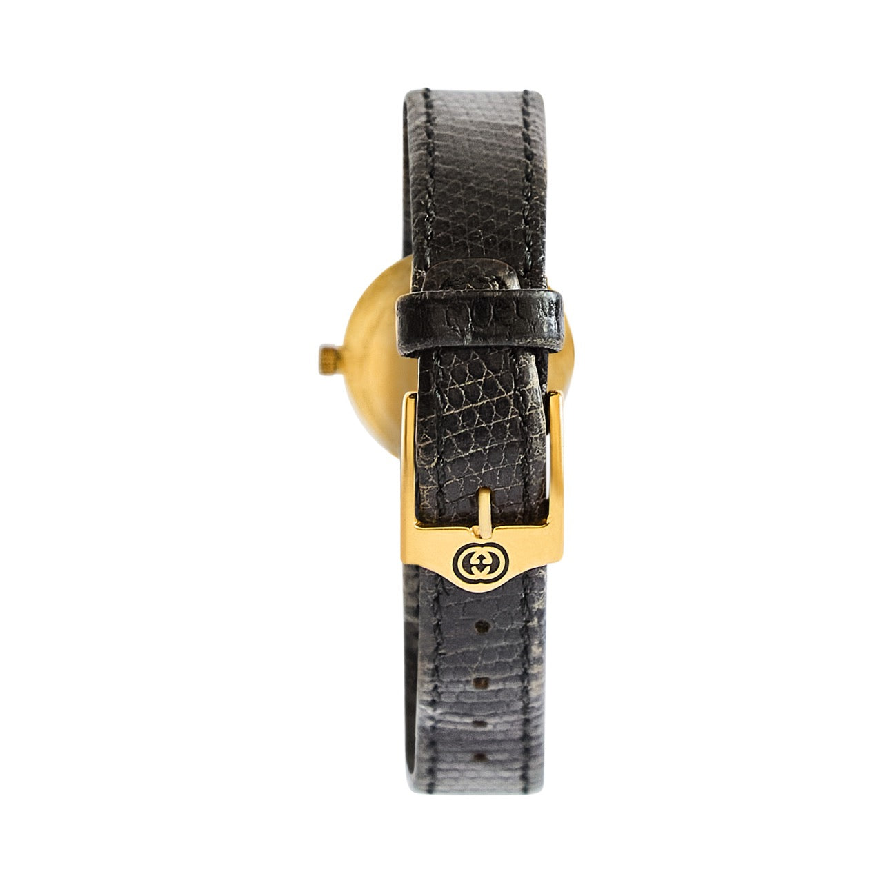 Gucci 6002L Black Quartz Dial Gold Plated Watch