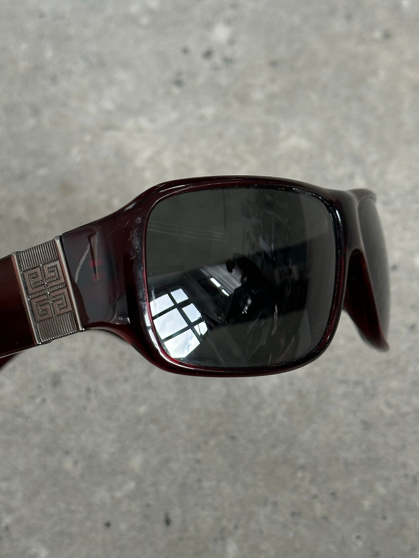 Givenchy 2000s Oversized Rectangle Logo Sunglasses