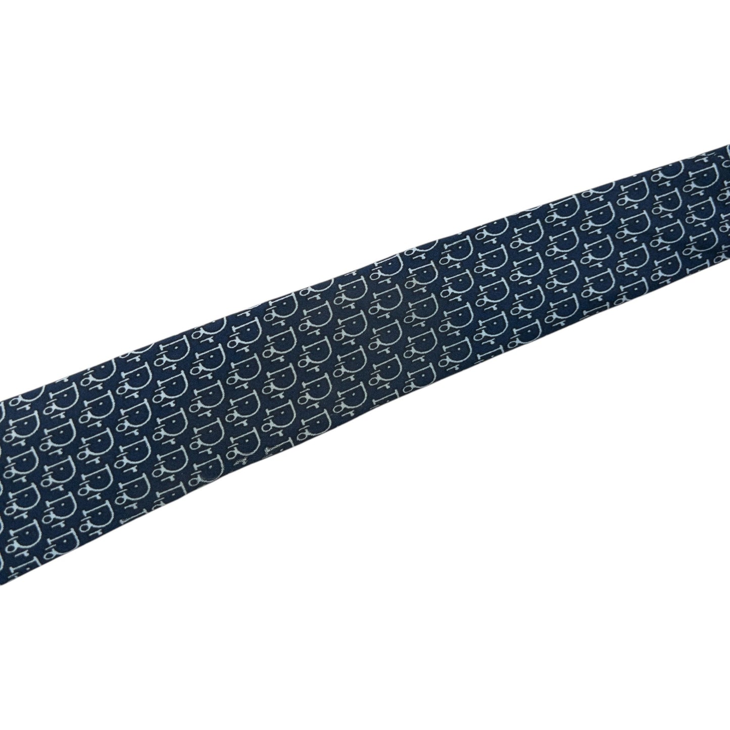Vintage 90s Dior Monsieur Monogram Silk Tie | O/S, Navy