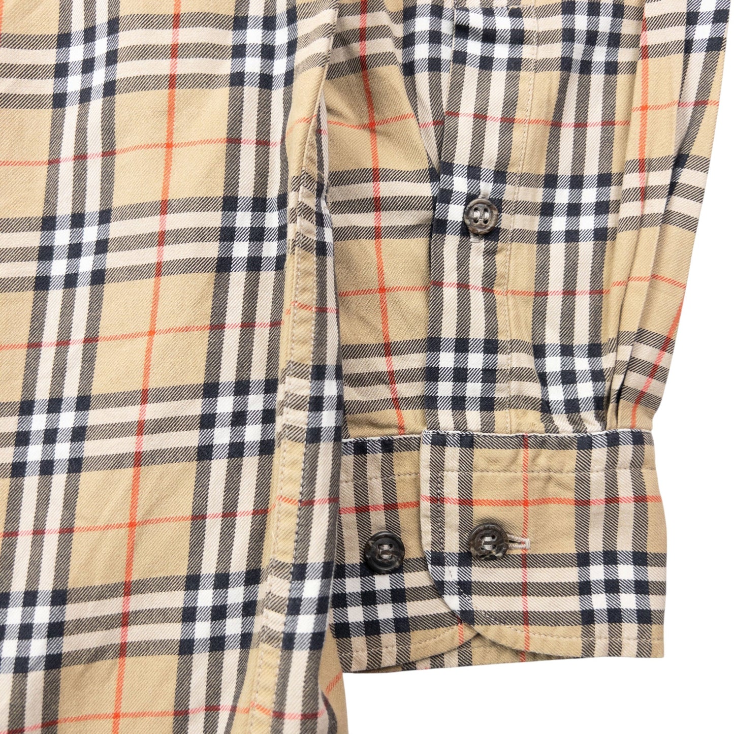 Vintage 90s Burberry Nova Check Long Sleeve Button Up Shirt Size XL | XL, Beige