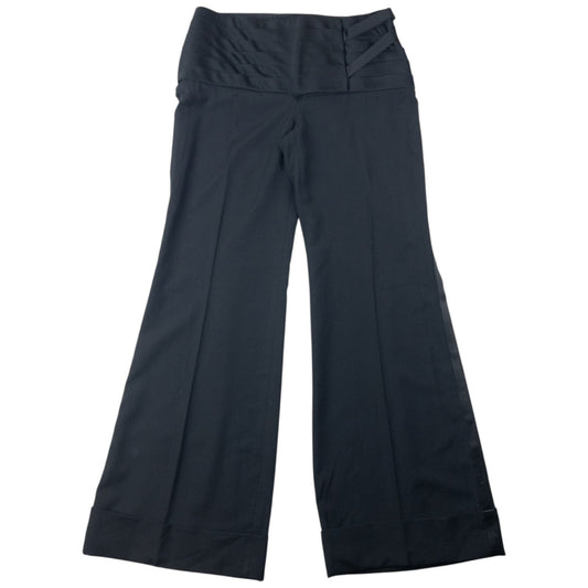 Vintage 2000s Dolce & Gabbana Cummerbund Waist Wide Leg Trousers Size W30 | W30, Black