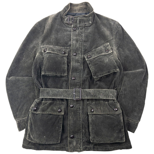 Vintage 2000s PPFM Belt Waist Corduroy Cargo Jacket Size L | Large, Multicoloured