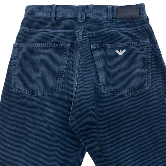 Vintage 2000s Armani Jeans Corduroy Trousers Size W29 | W29, Navy