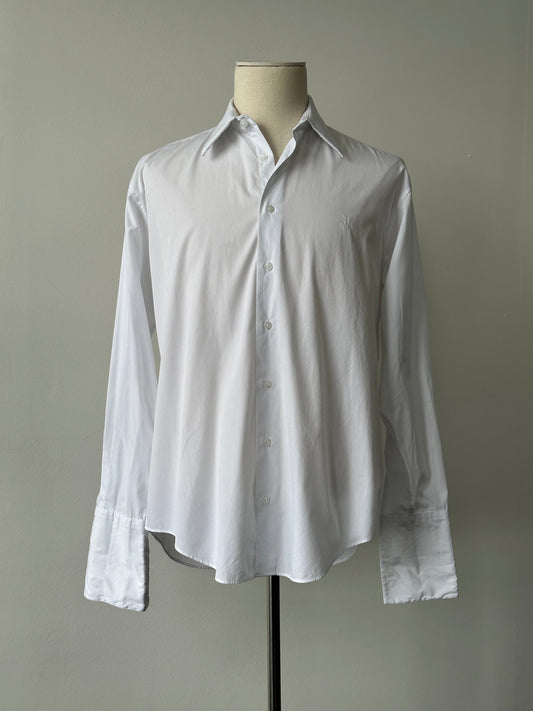 Yves Saint Laurent Pour Homme 2000s Cotton Dress Shirt - L-XL