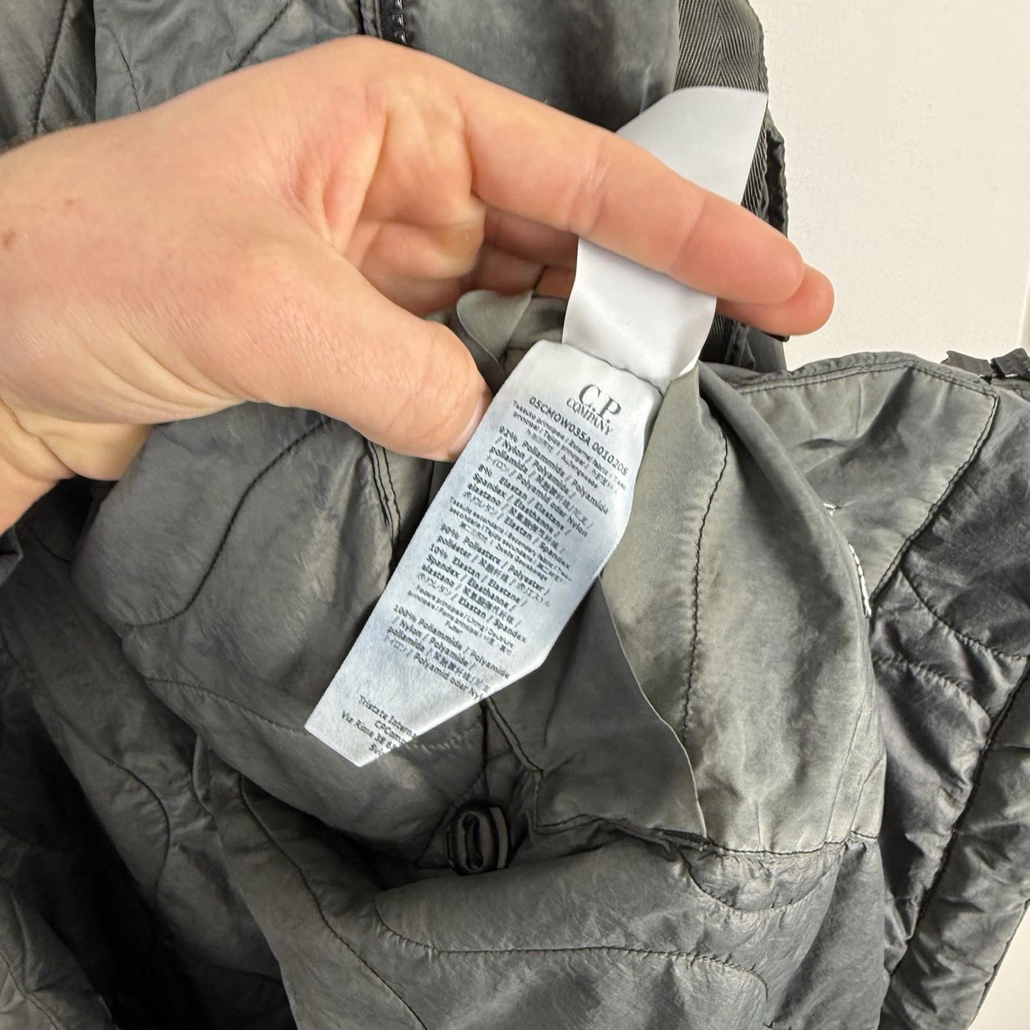 CP Company Nycra Quilted Goggle Jacket (L) | Large, Charcoal