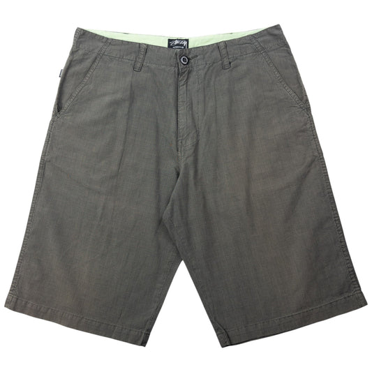 Vintage 2000s Stussy Checkered Shorts Size W34 | W34, Grey