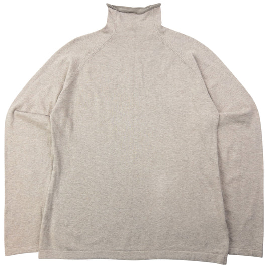 Vintage 90s Yohji Yamamoto Wool Turtleneck Jumper Womens Size S | Small, Beige