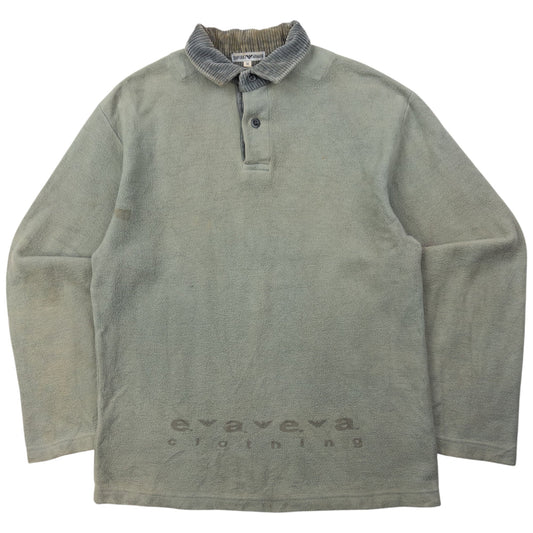 Vintage Emporio Armani Fleece Polo Sweatshirt Size M