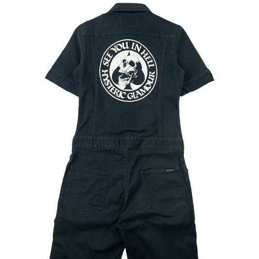 Vintage 2000s Hysteric Glamour See You In Hell Jumpsuit Womens Size S | Small, Black