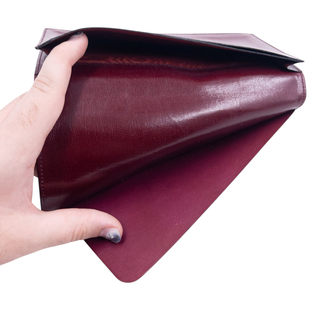 Vintage 90s Balenciaga Suede Document Holder | O/S, Burgundy