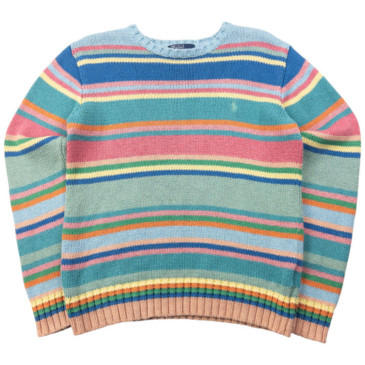 Vintage Polo Ralph Lauren Striped Knit Jumper Womens Size M