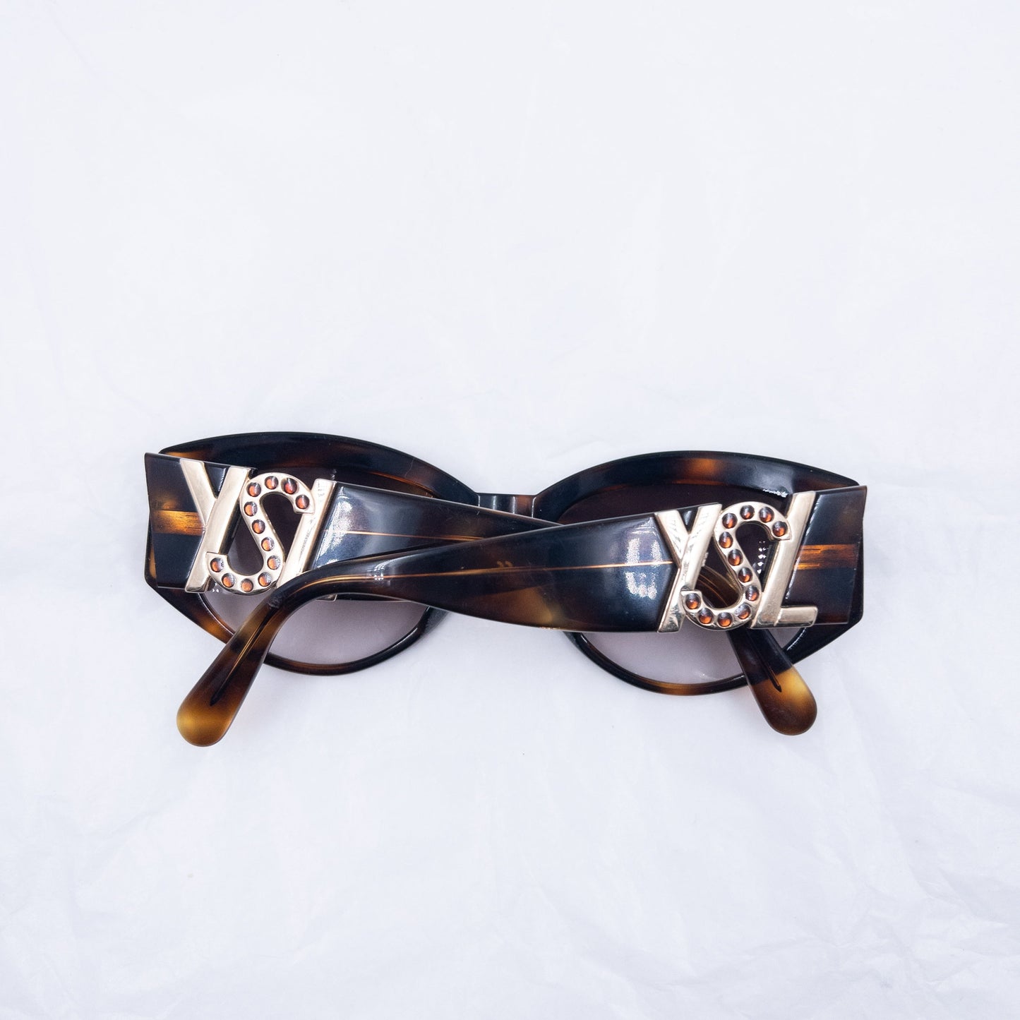 Vintage 90s YSL Yves Saint Laurent Tortoise Shell Sunglasses