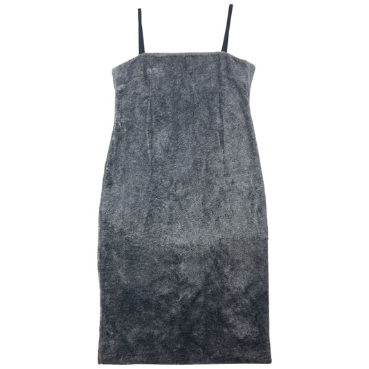 Vintage 2000s Dolce & Gabbana Fleece Dress Womens Size M | Medium, Grey
