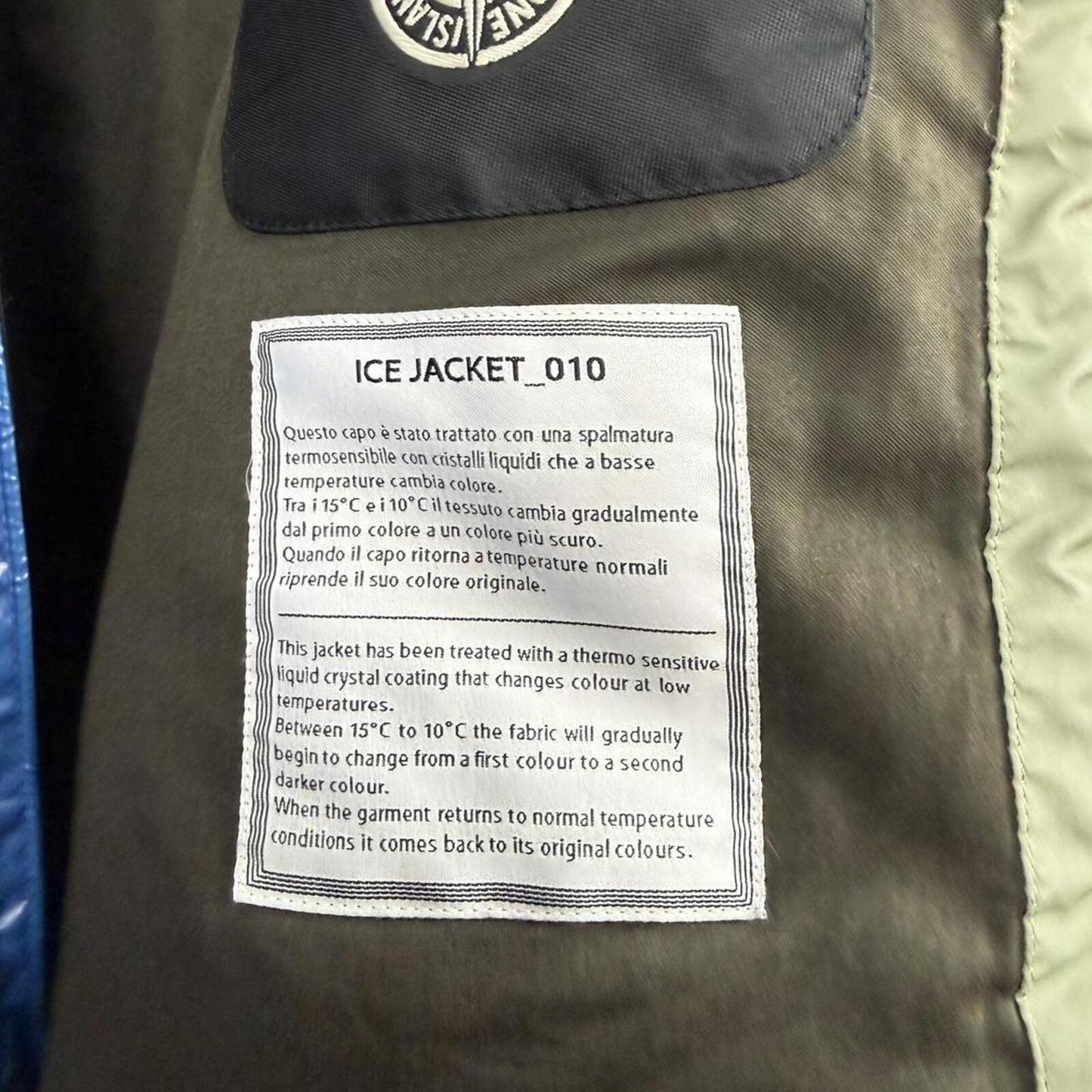 Stone Island Ice Jacket Blue Thermo Sensitive (XXL) | XXL, Blue