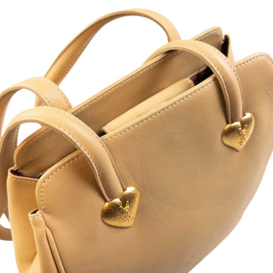 Vintage YSL Yves Saint Laurent Leather Heart Shoulder Bag