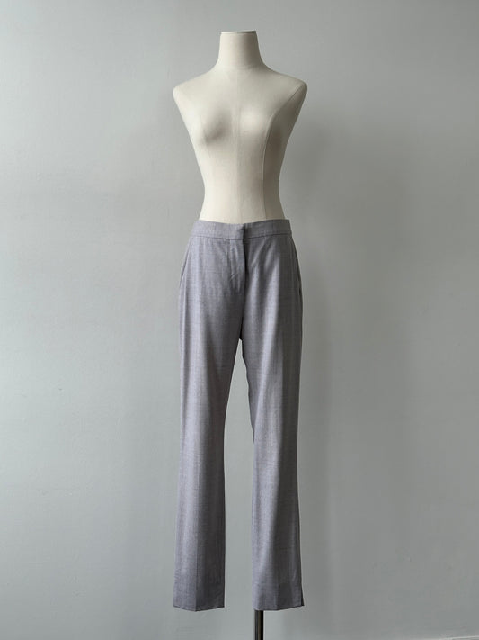 Max Mara 1990s Pure Wool Straight Leg Tailored Trousers - W28