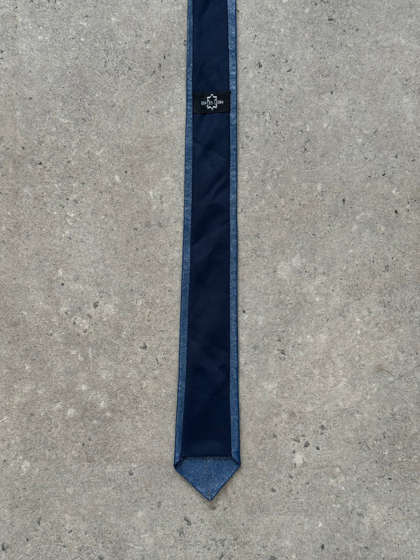 Vintage 1980s Leather Skinny Tie