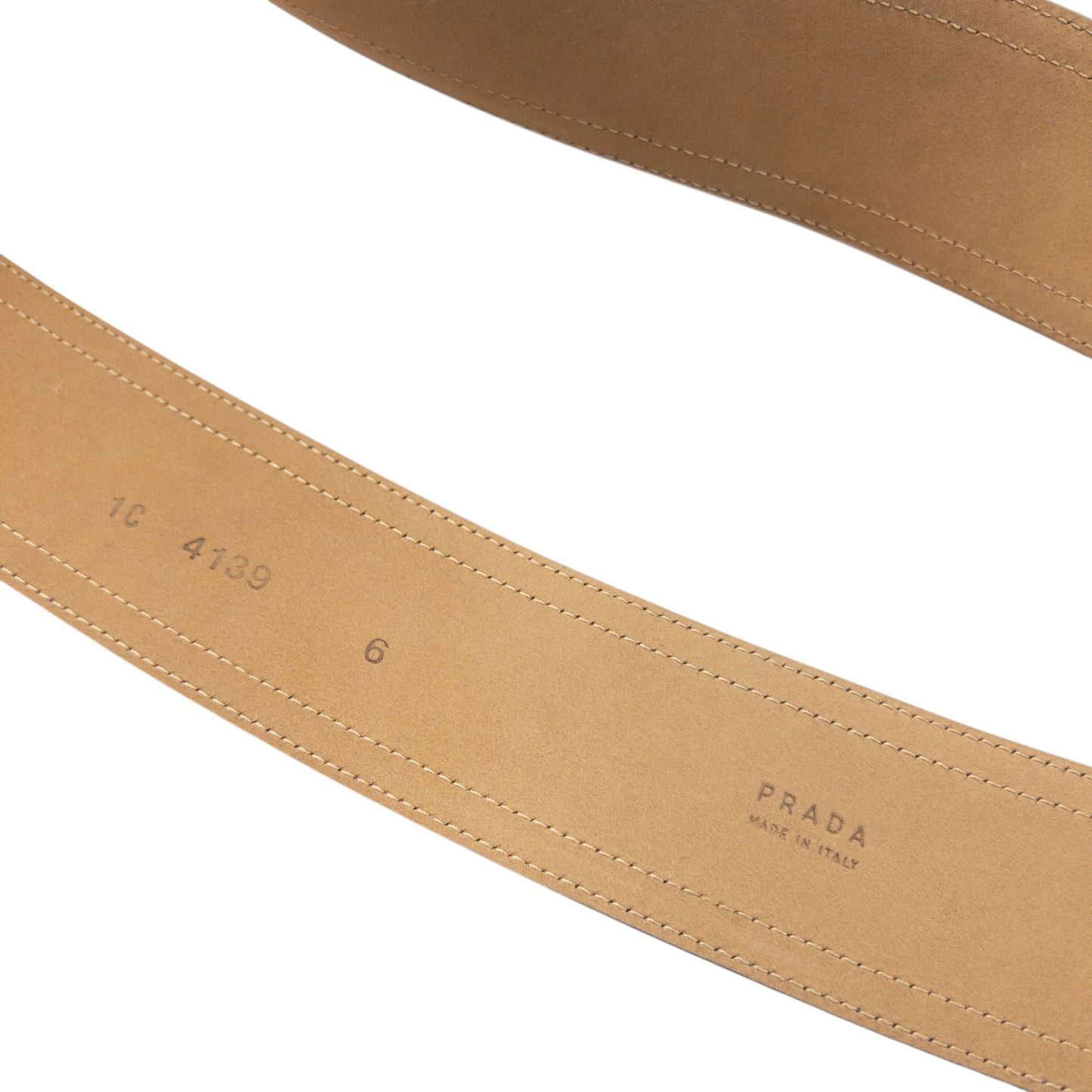 Vintage 90s Prada Leather Belt Womens Size XL | O/S, Gold