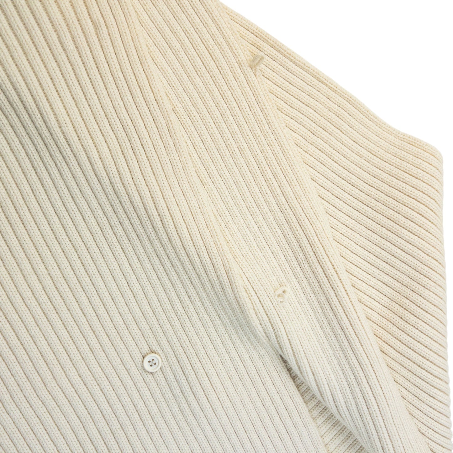 Vintage 90s Yohji Yamamoto Ribbed Knit Scarf | O/S, Cream
