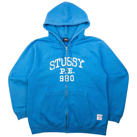 Vintage Stussy Zip Up Graphic Hoodie Size M