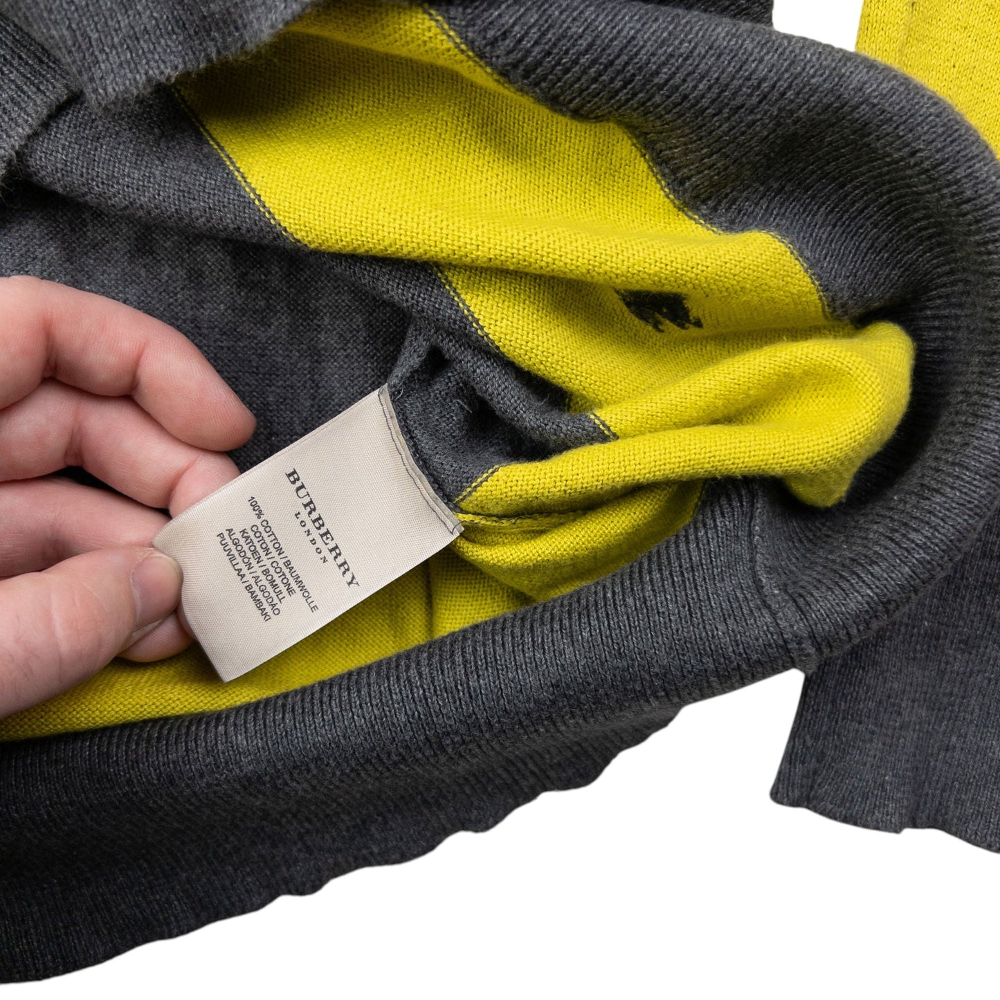 Vintage 2000s Burberry Striped Lightweight Jumper Size L